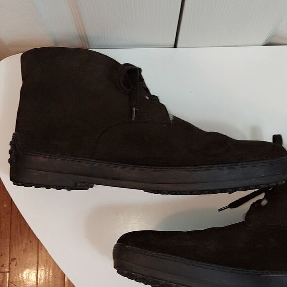 Tod's Shearling Lined Nubuck Chukka Boots 9.5 - Picture 11 of 13